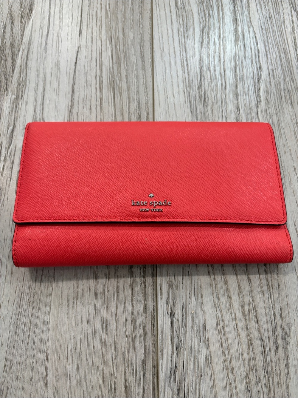 kate spade Coral Saffiano Continental Wallet